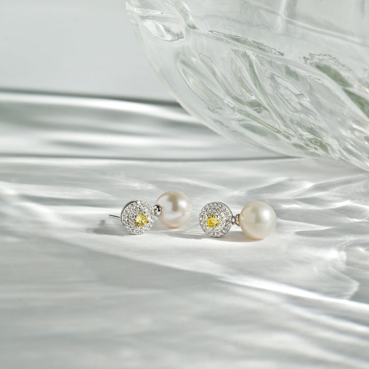 Elegant Freshwater Pearl Earrings WE00348 - PEARLY LUSTRE