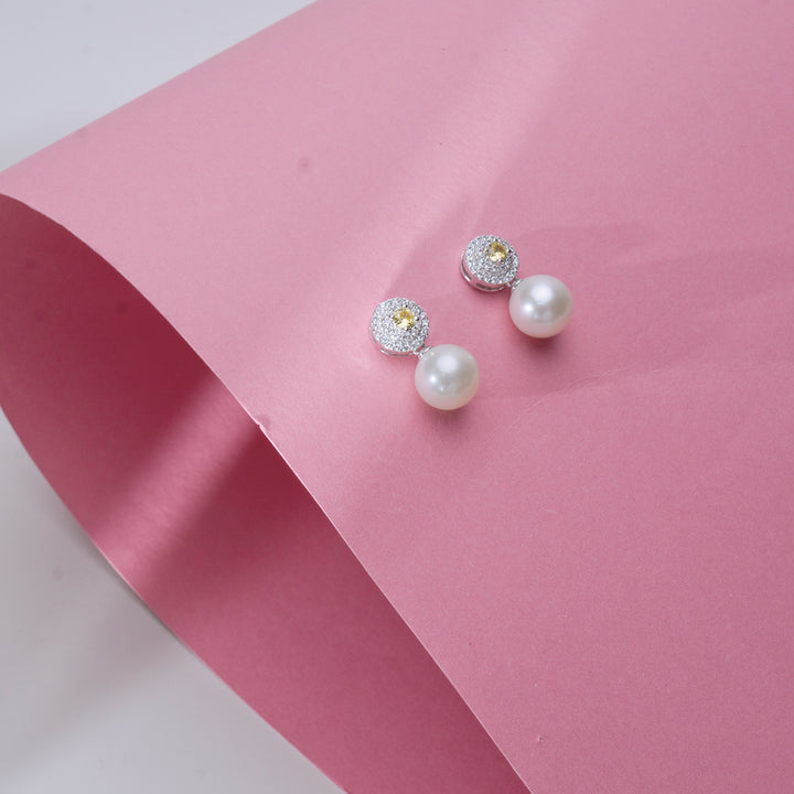 Elegant Freshwater Pearl Earrings WE00348 - PEARLY LUSTRE