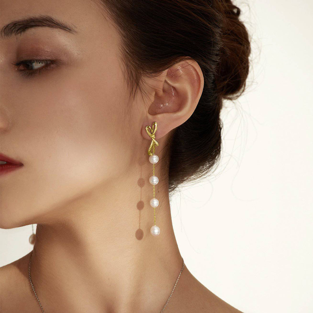 Elegant Freshwater Pearl Earrings WE00360 - PEARLY LUSTRE