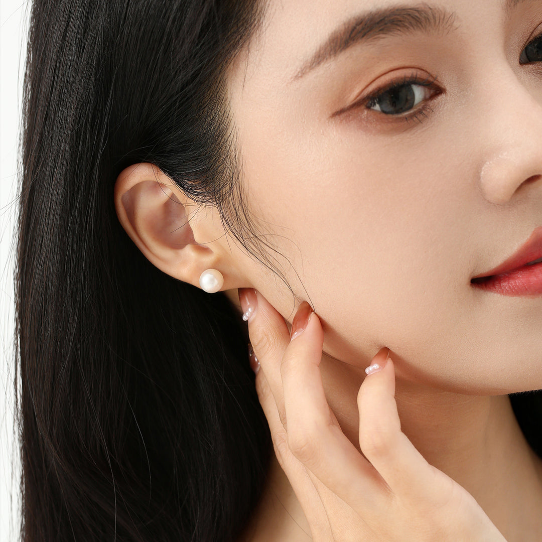 Asian Civilisations Museum Freshwater Pearl Earrings WE00365 | New Yorker Collection - PEARLY LUSTRE