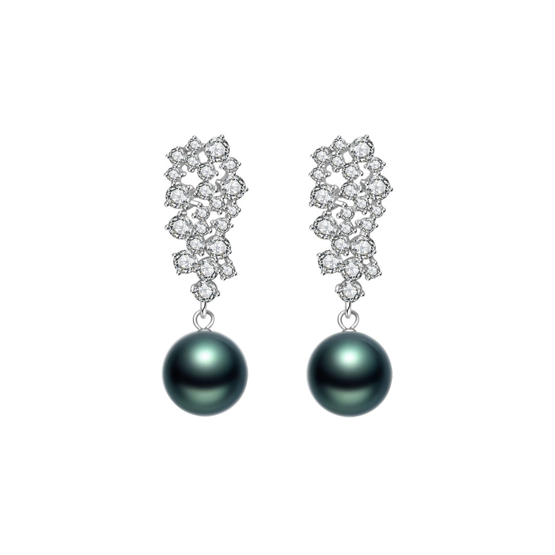 New Yorker Tahitian Saltwater Pearl Earrings WE00394 - PEARLY LUSTRE