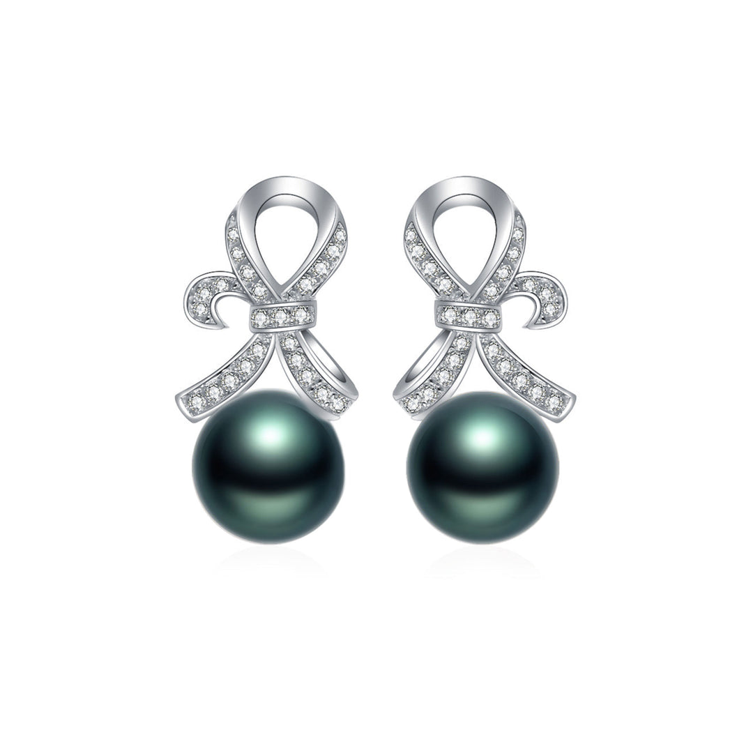 Elegant Tahitian Saltwater Pearl Earrings WE00406 - PEARLY LUSTRE