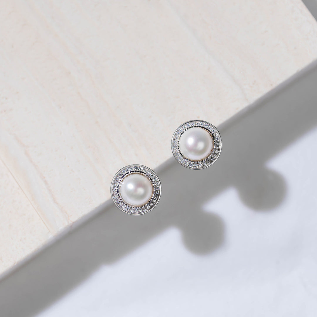 Asian Civilisations Museum Freshwater Pearl Earrings WE00414 | New Yorker Collection - PEARLY LUSTRE