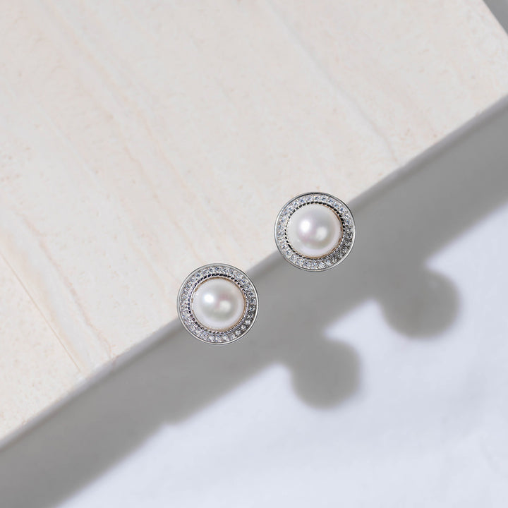Asian Civilisations Museum Freshwater Pearl Earrings WE00414 | New Yorker Collection - PEARLY LUSTRE