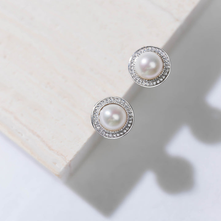 Asian Civilisations Museum Freshwater Pearl Earrings WE00414 | New Yorker Collection - PEARLY LUSTRE