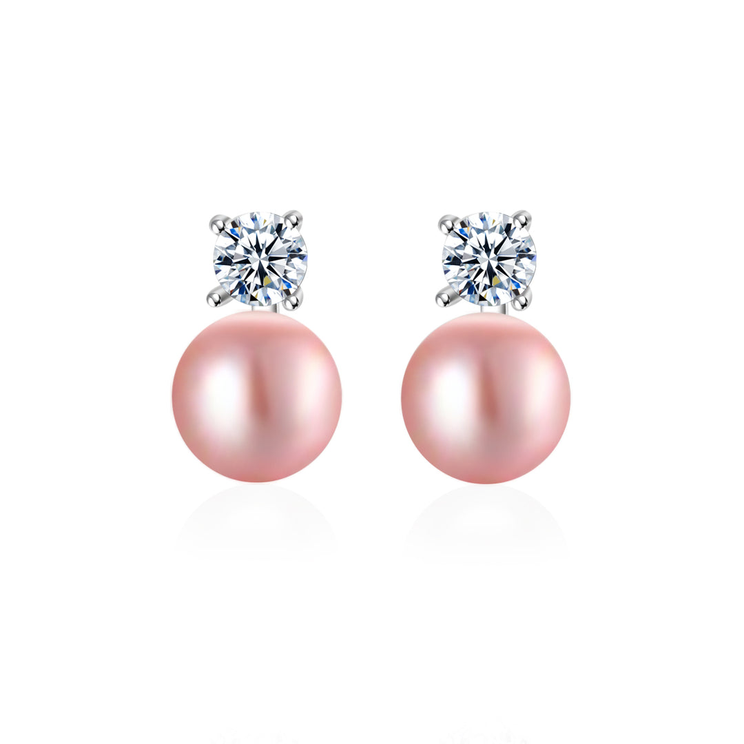 Elegant Freshwater Semi Round Pearl Earrings WE00419 - PEARLY LUSTRE