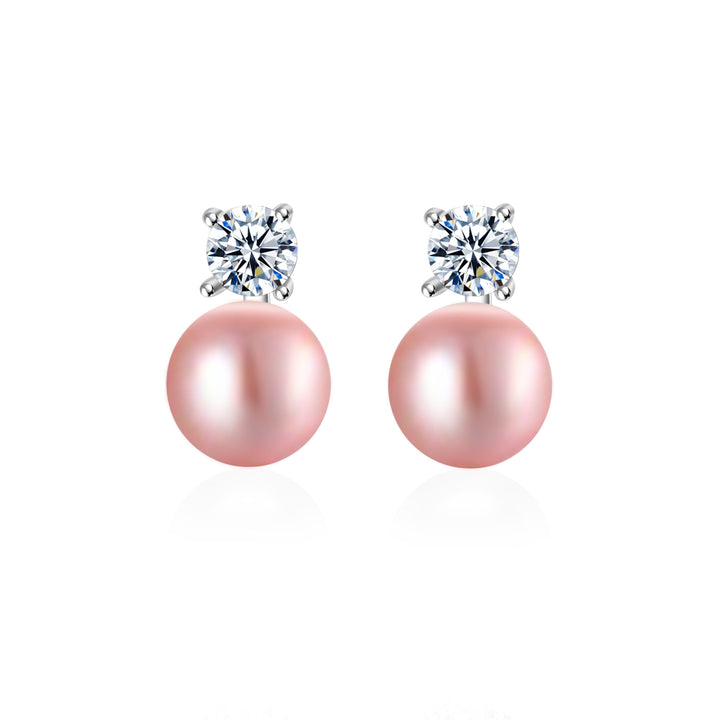 Elegant Freshwater Semi Round Pearl Earrings WE00419 - PEARLY LUSTRE