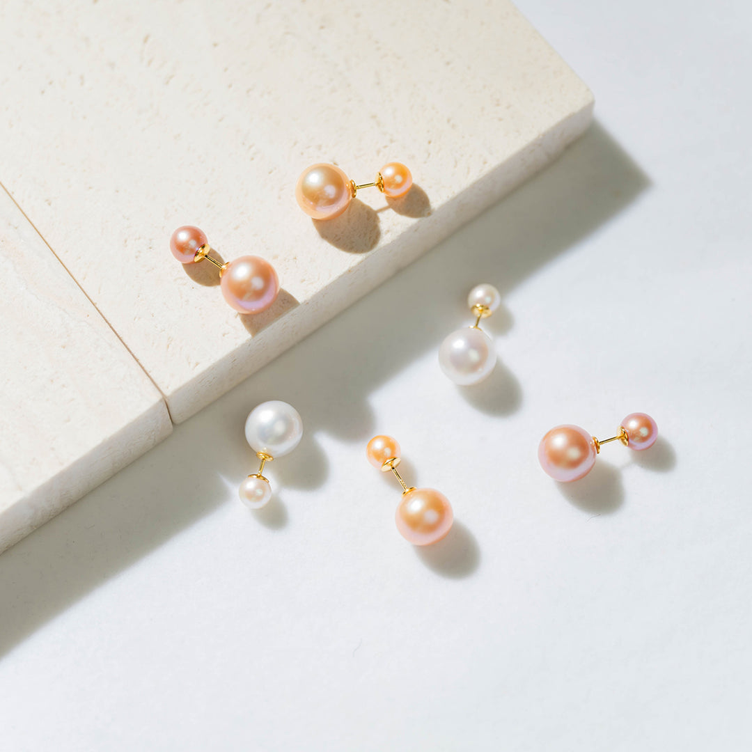 Interchangeable Pink Pearl Earrings WE00420 | Possibilities - PEARLY LUSTRE