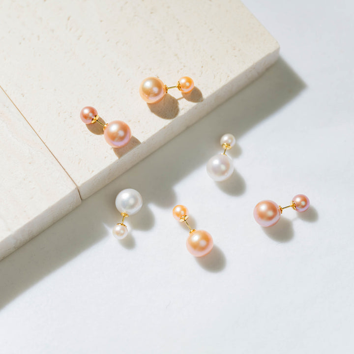 Interchangeable Pink Pearl Earrings WE00420 | Possibilities - PEARLY LUSTRE