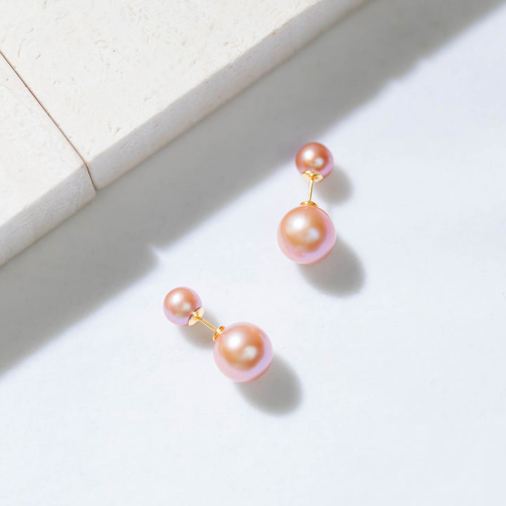 Interchangeable Pink Pearl Earrings WE00420 | Possibilities - PEARLY LUSTRE