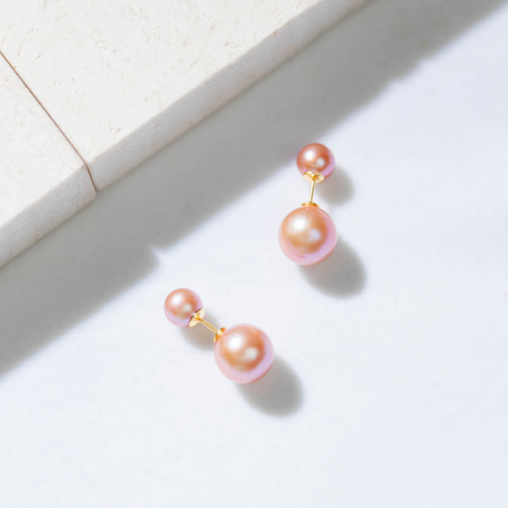 Interchangeable Freshwater Purple Pearl Earrings WE00424 | Possibilities - PEARLY LUSTRE