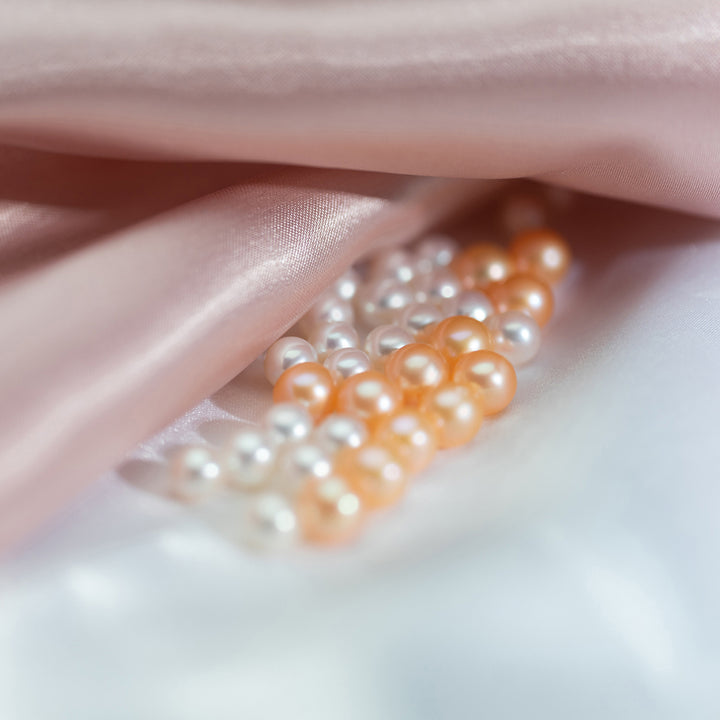 Top Grade Round Pink Freshwater Pearl WA00004 - PEARLY LUSTRE