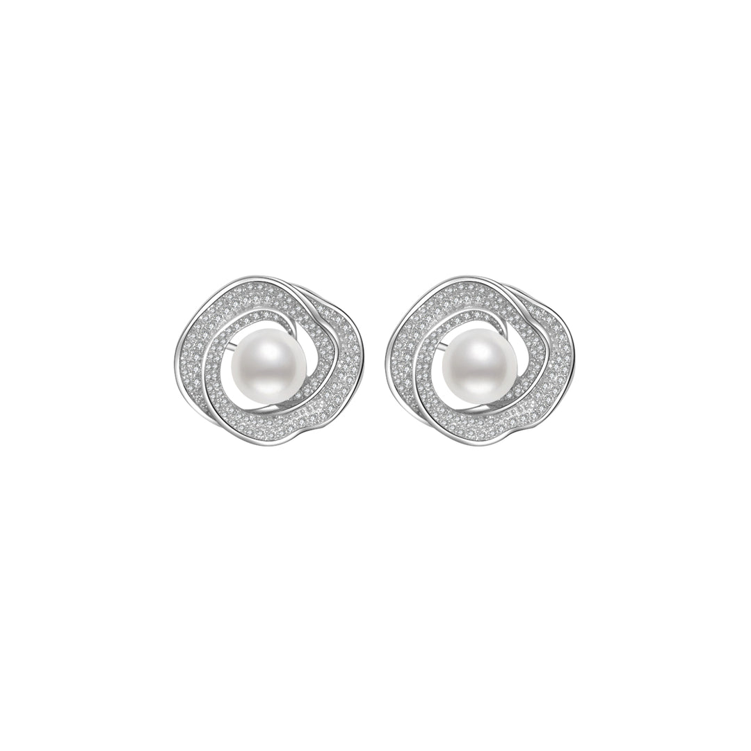 Elegant Freshwater Pearl Earrings WE00436 | GARDENS - PEARLY LUSTRE