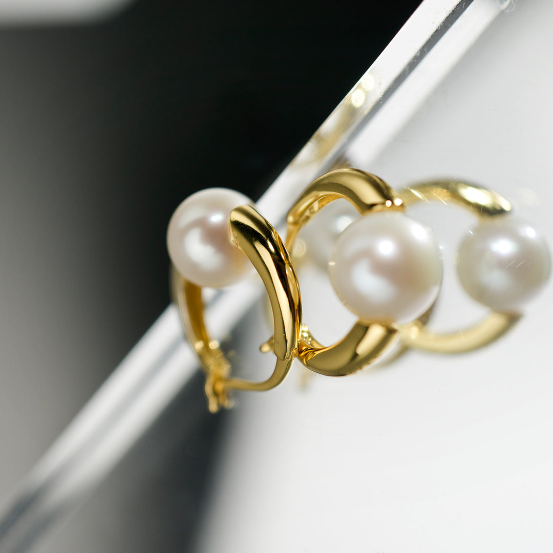 New Yorker Freshwater Pearl Earrings WE00437 - PEARLY LUSTRE