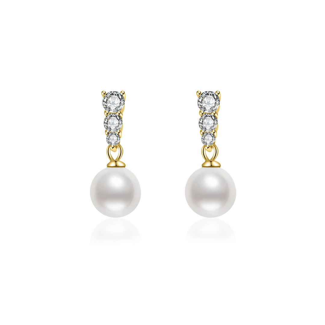 Elegant Freshwater Pearl Earrings WE00443 - PEARLY LUSTRE