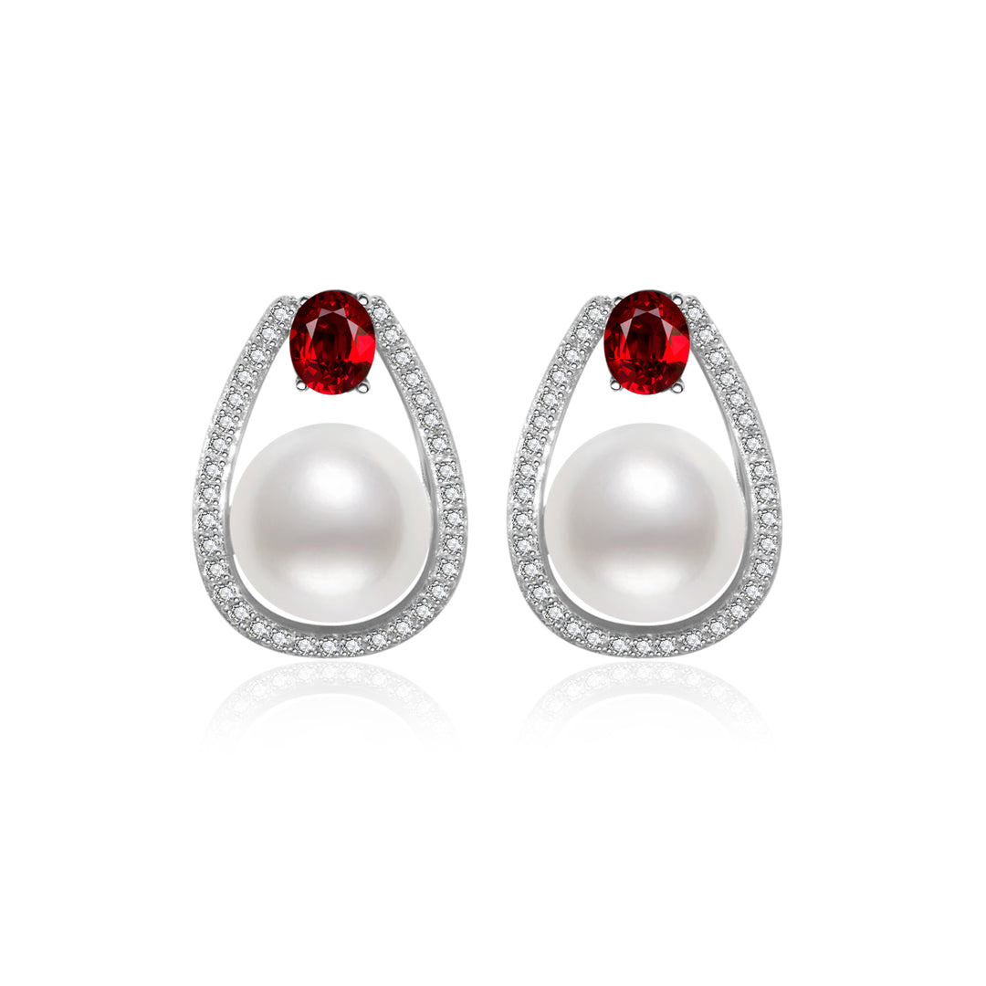 Elegant Freshwater Pearl Earrings WE00460 - PEARLY LUSTRE