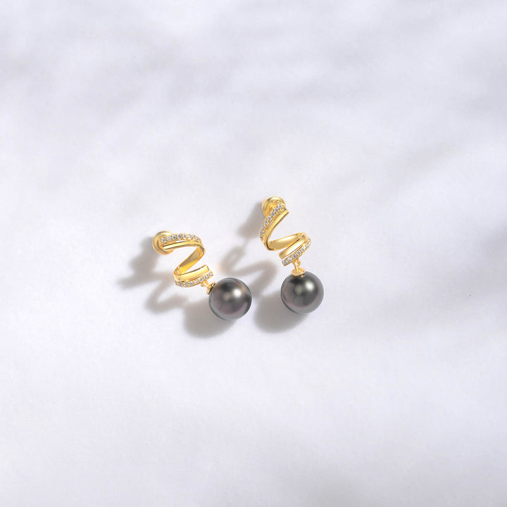 New Yorker Tahitian Pearl Earrings WE00462 - PEARLY LUSTRE