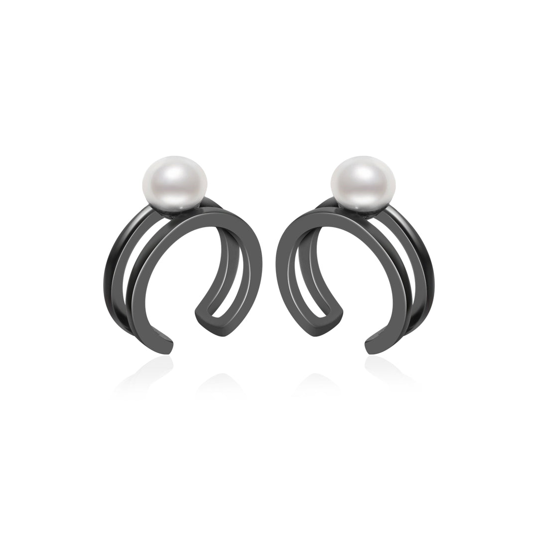 New Yorker Freshwater Pearl Earring Cuff WE00491 - PEARLY LUSTRE