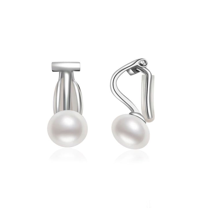 Elegant Freshwater Pearl Clip on Earrings WE00497 - PEARLY LUSTRE