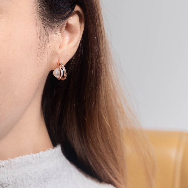 New Yorker Freshwater Pearl Earrings WE00499 - PEARLY LUSTRE