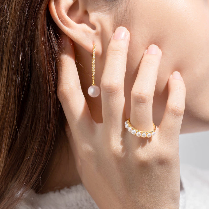 Elegant Freshwater Pearl Earrings WE00513 - PEARLY LUSTRE