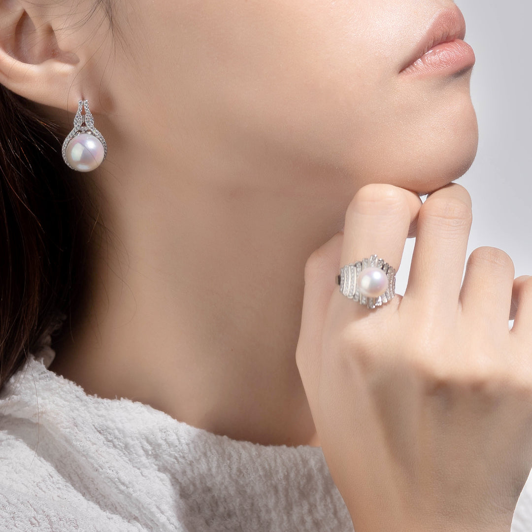 Elegant Edison Pearl Earrings WE00514 - PEARLY LUSTRE