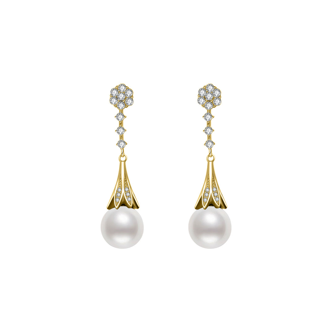 Elegant Pearl Earrings WE00515 - PEARLY LUSTRE