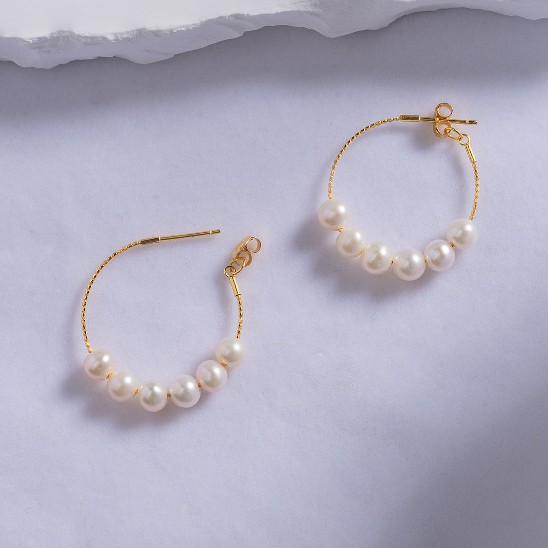 New Yorker Freshwater Pearl Earrings WE00526 - PEARLY LUSTRE