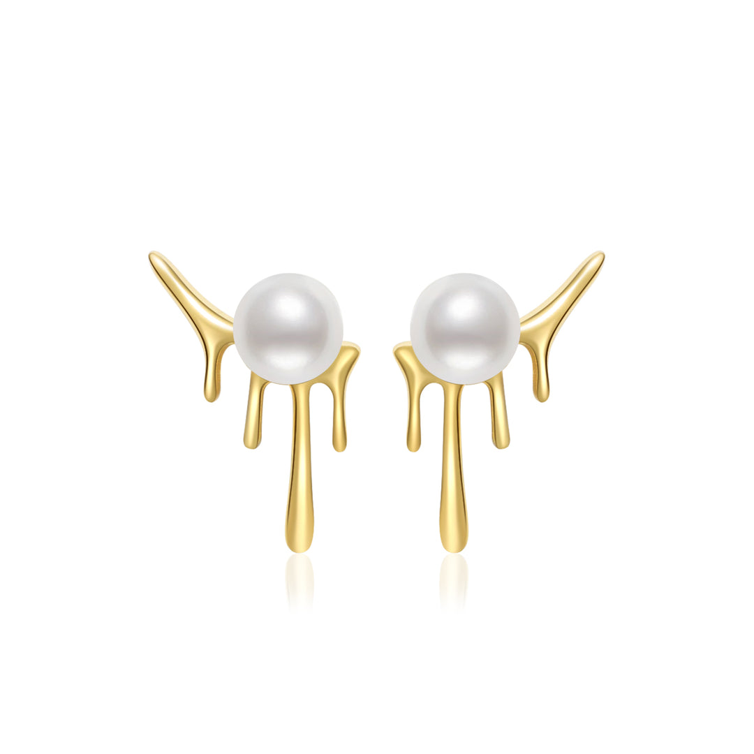 Freshwater Pearl Earrings WE00528 | FLUID - PEARLY LUSTRE