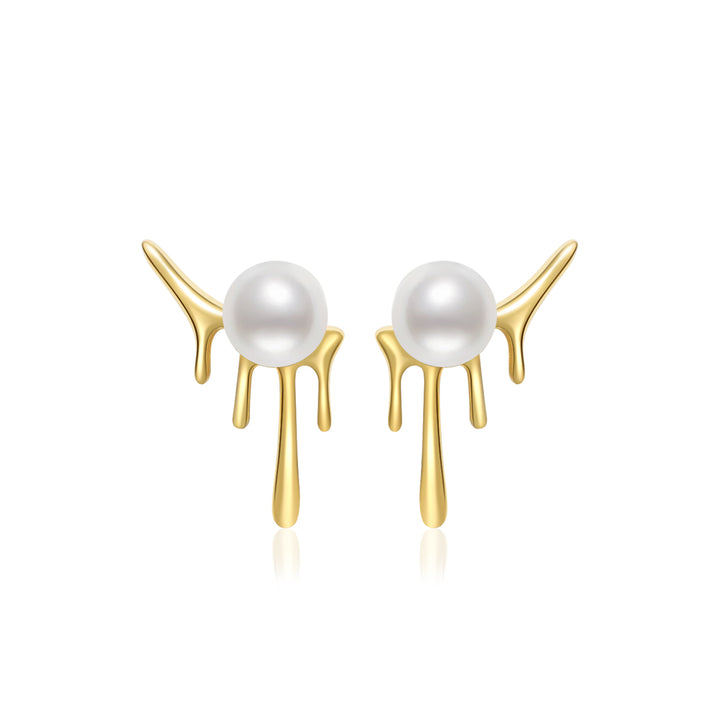 Freshwater Pearl Earrings WE00528 | FLUID - PEARLY LUSTRE
