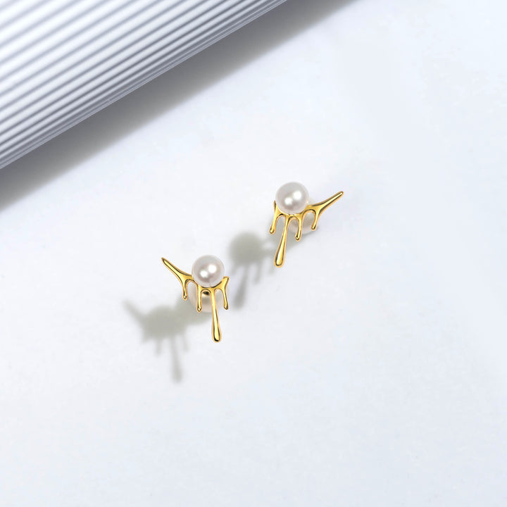 Freshwater Pearl Earrings WE00528 | FLUID - PEARLY LUSTRE