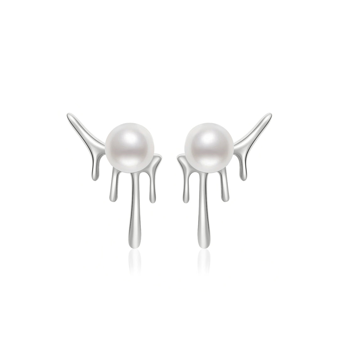 Freshwater Pearl Earrings WE00529 | FLUID - PEARLY LUSTRE