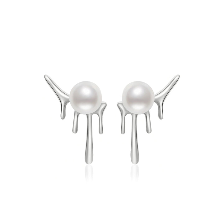 Freshwater Pearl Earrings WE00529 | FLUID - PEARLY LUSTRE