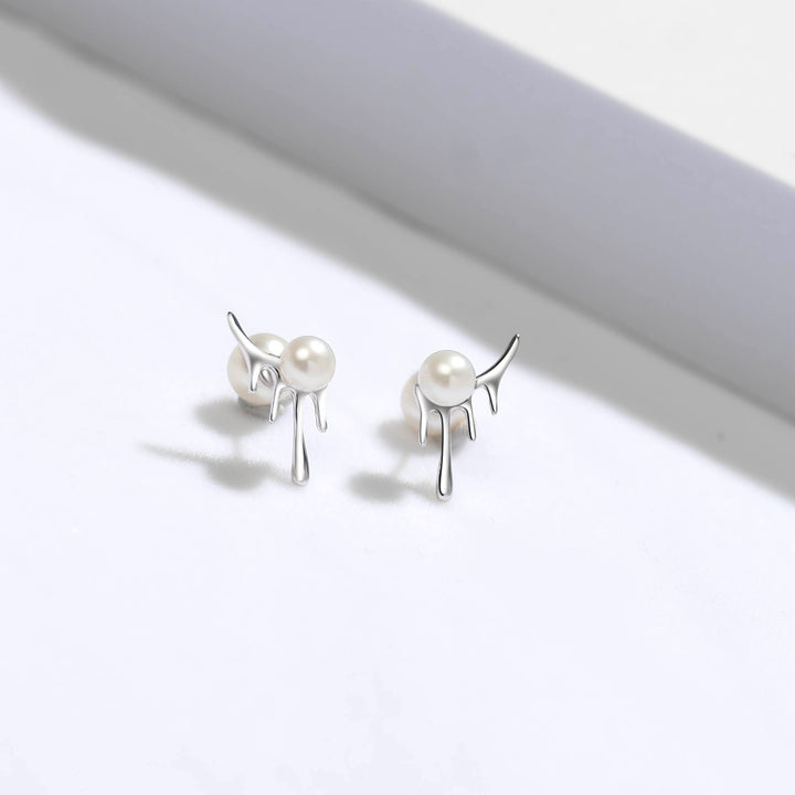 Freshwater Pearl Earrings WE00529 | FLUID - PEARLY LUSTRE