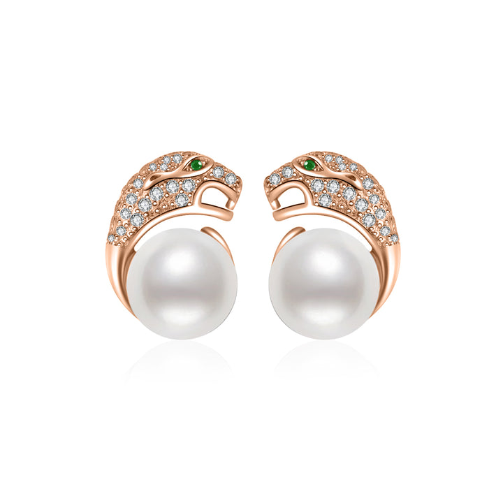 Leopard Freshwater Pearl Earrings WE00532 | RAINFOREST - PEARLY LUSTRE