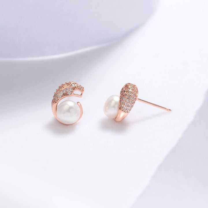 Leopard Freshwater Pearl Earrings WE00532 | RAINFOREST - PEARLY LUSTRE