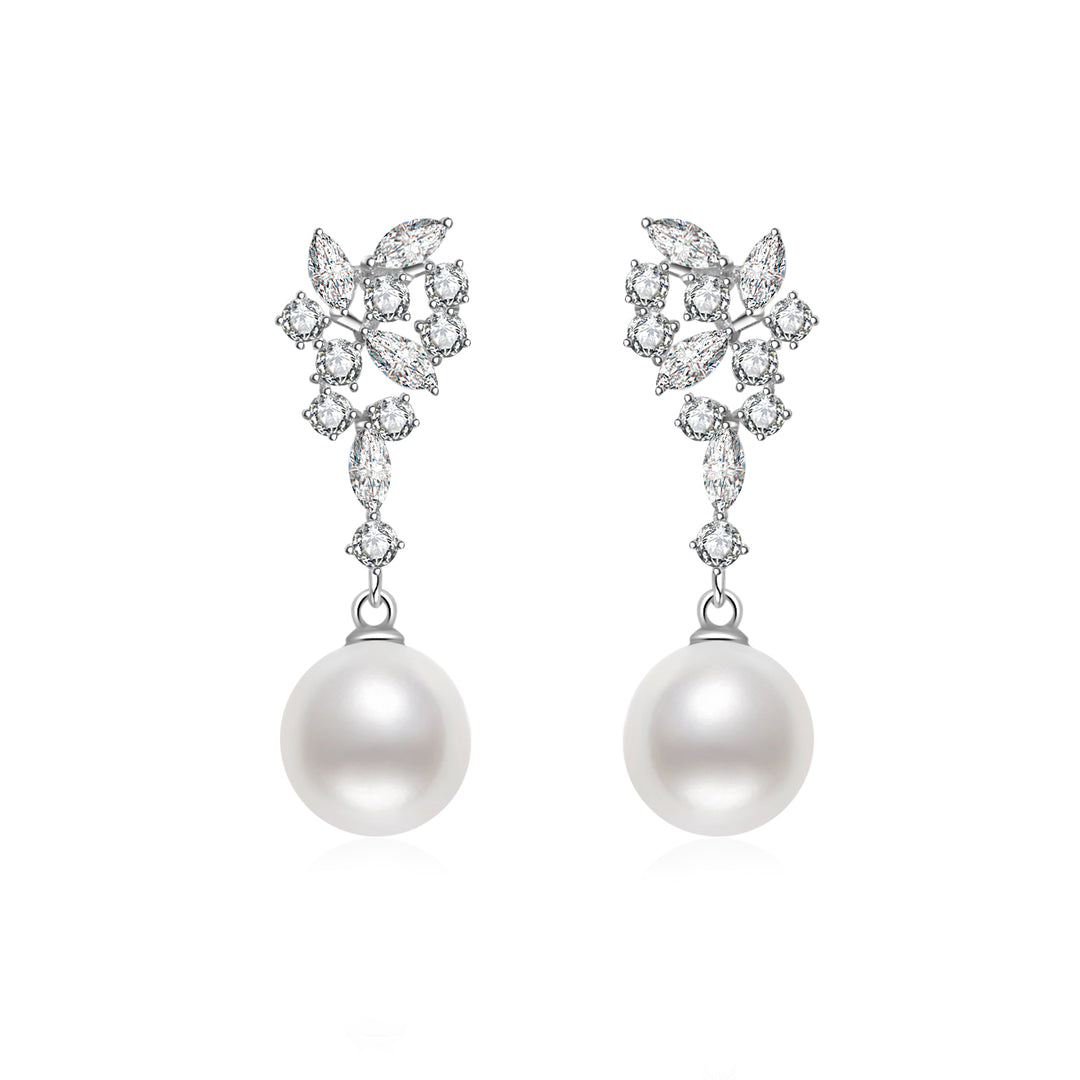 Freshwater Pearl Earrings WE00536 | Wedding Series - PEARLY LUSTRE