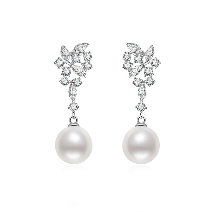 Freshwater Pearl Earrings WE00536 | Wedding Series - PEARLY LUSTRE