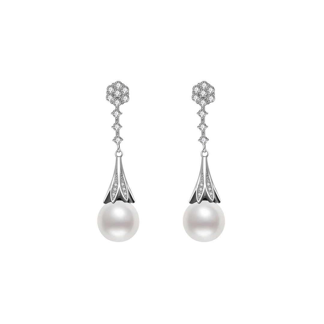 Elegant Freshwater Pearl Earrings WE00538 - PEARLY LUSTRE