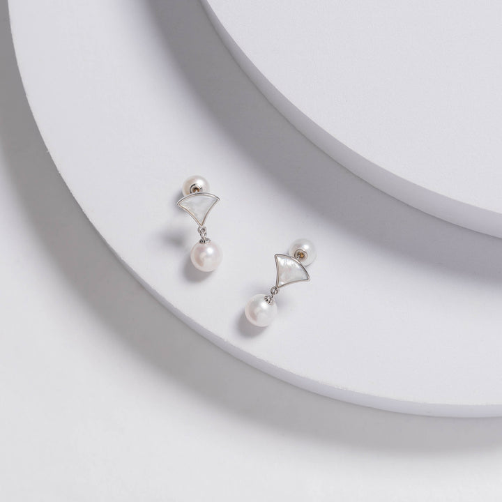 Elegant Freshwater Pearl Earrings WE00544 - PEARLY LUSTRE