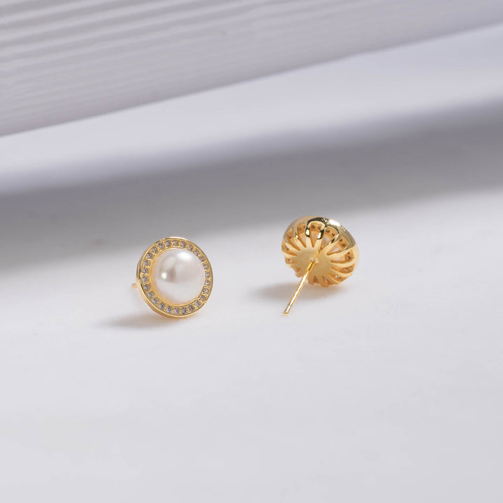 Elegant Freshwater Pearl Earrings WE00545 - PEARLY LUSTRE