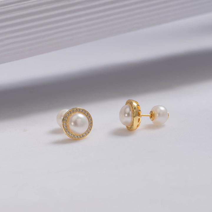 Elegant Freshwater Pearl Earrings WE00545 - PEARLY LUSTRE