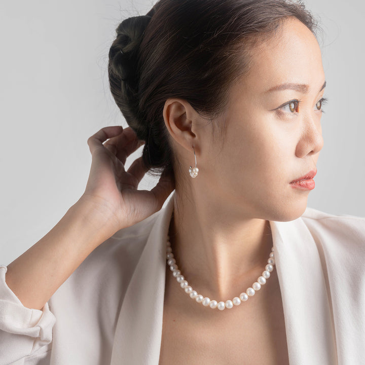 New Yorker Freshwater Pearl Earrings WE00547 - PEARLY LUSTRE