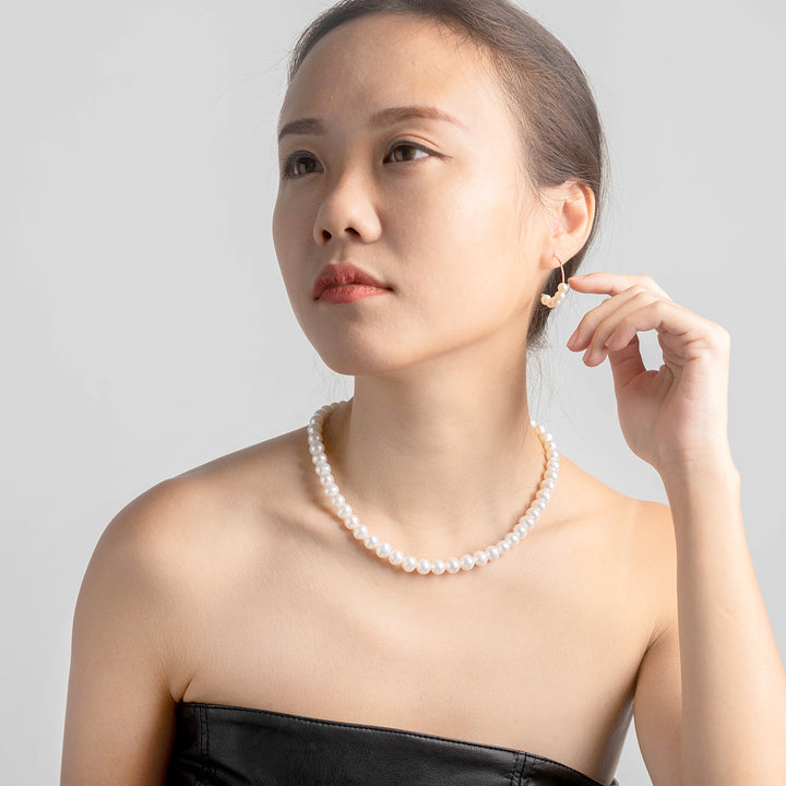 New Yorker Freshwater Pearl Earrings WE00548 - PEARLY LUSTRE