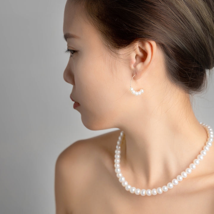 New Yorker Freshwater Pearl Earrings WE00548 - PEARLY LUSTRE