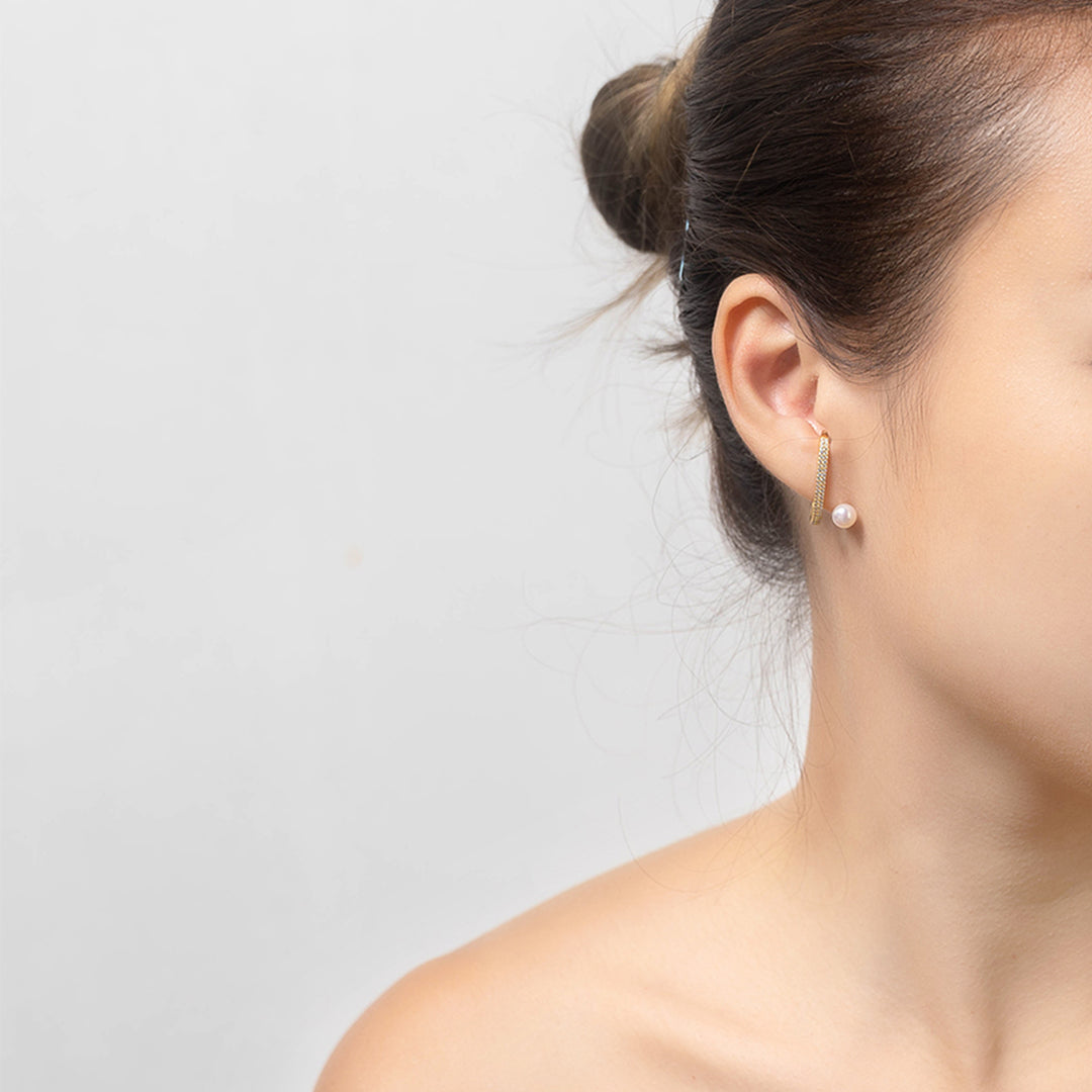 New Yorker Freshwater Pearl Earring WE00555 - PEARLY LUSTRE