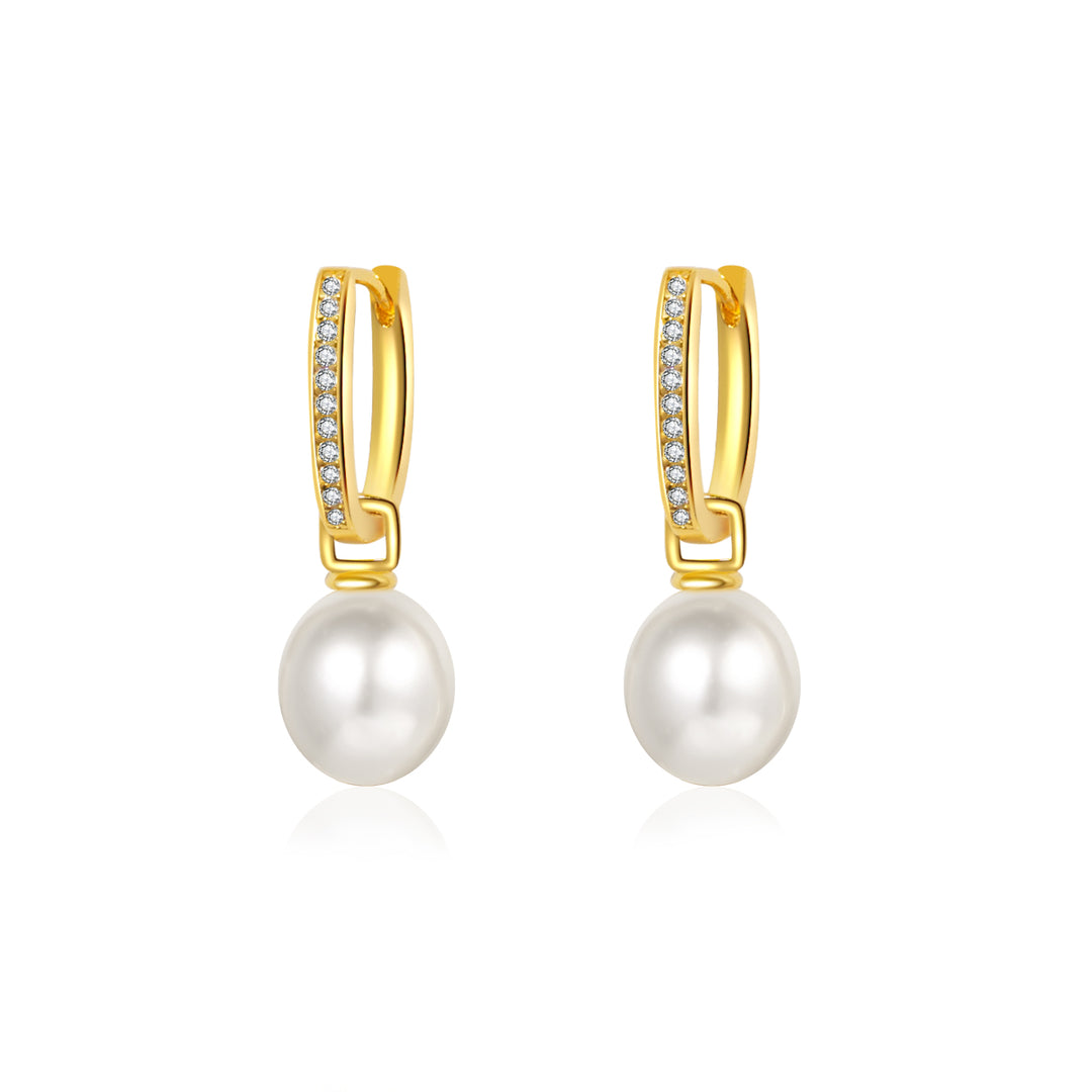 New Yorker Freshwater Pearl Earrings WE00557 - PEARLY LUSTRE