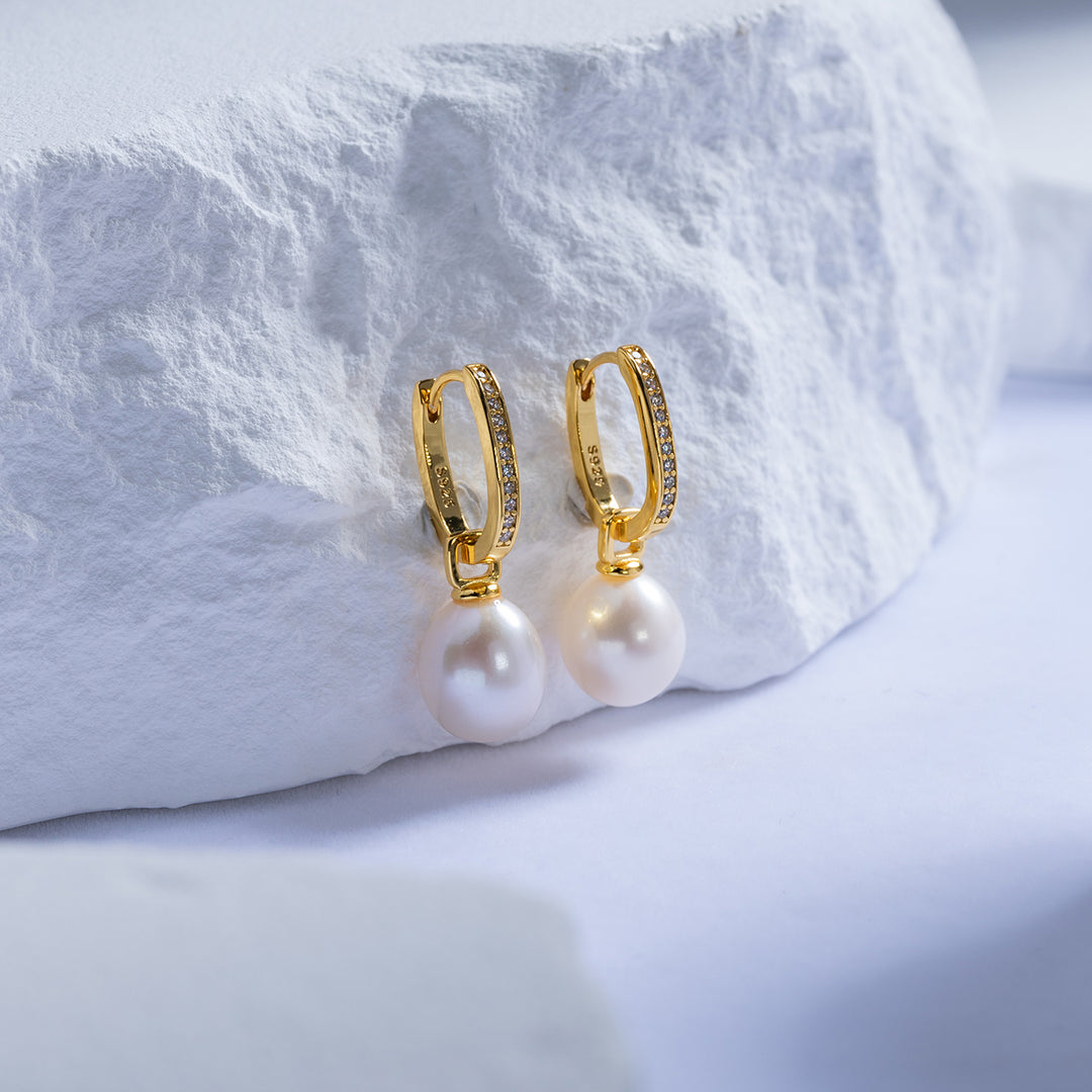 New Yorker Freshwater Pearl Earrings WE00557 - PEARLY LUSTRE