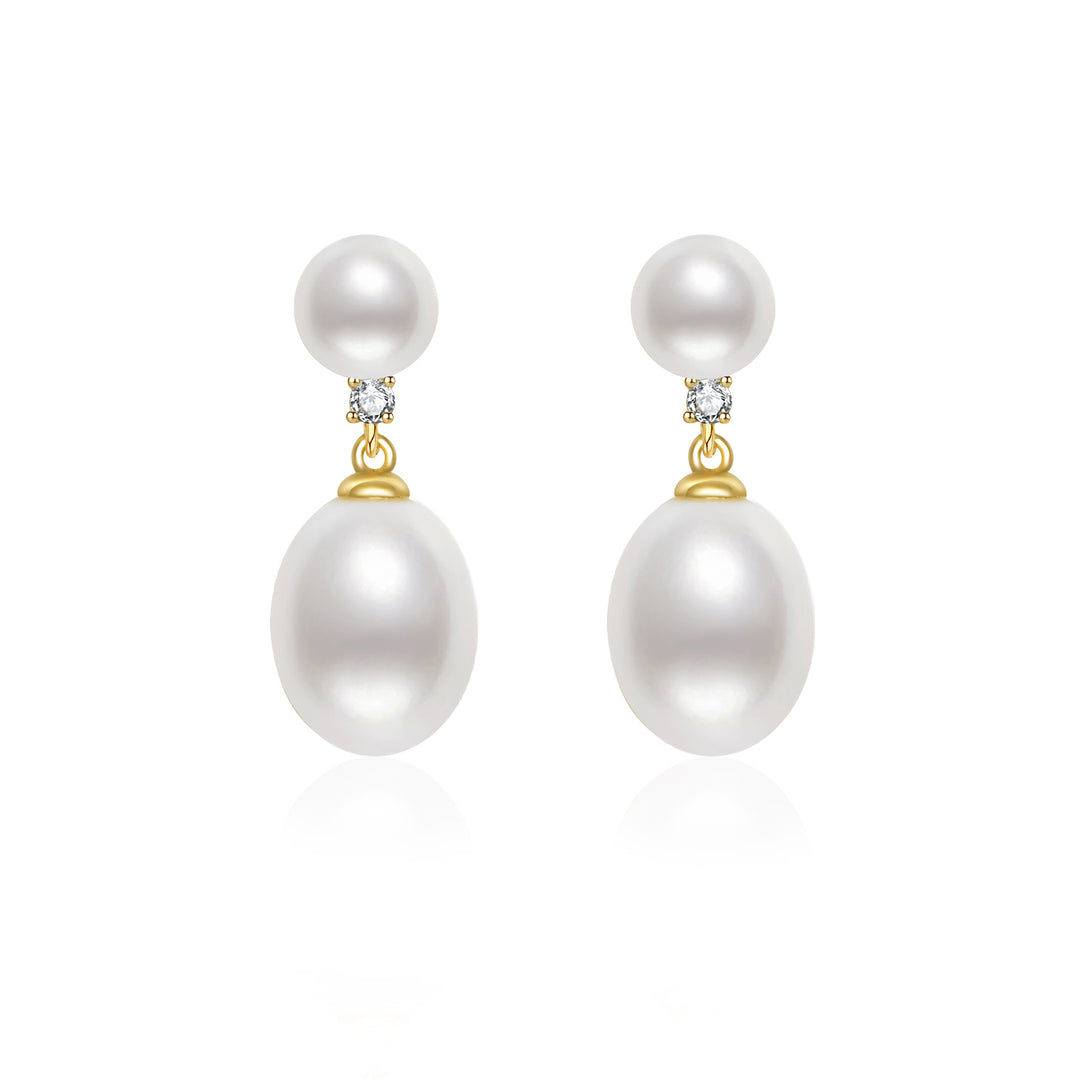 Elegant Freshwater Pearl Earrings WE00560 - PEARLY LUSTRE