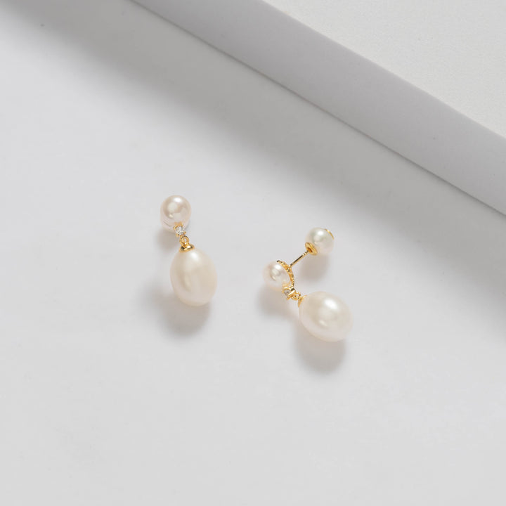 Elegant Freshwater Pearl Earrings WE00560 - PEARLY LUSTRE